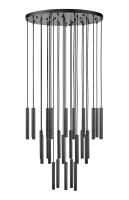 LED Chandelier by Z-Lite - Forest Collection, Matte Black Finish - 919MP12-27R-MB-LED