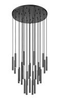 LED Chandelier by Z-Lite - Forest Collection, Matte Black Finish - 919MP12-27R-MB-LED