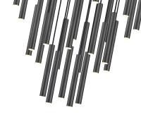 LED Chandelier by Z-Lite - Forest Collection, Matte Black Finish - 919MP12-27R-MB-LED