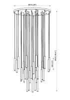 LED Chandelier by Z-Lite - Forest Collection, Matte Black Finish - 919MP12-27R-MB-LED
