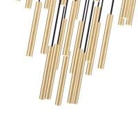 LED Chandelier by Z-Lite - Forest Collection, Modern Gold Finish - 919MP12-27R-MGLD-LED