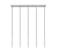 LED Linear Chandelier by Z-Lite - Forest Collection, Brushed Nickel Finish - 919MP12-5L-BN-LED