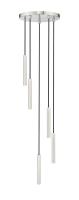 LED Chandelier by Z-Lite - Forest Collection, Brushed Nickel Finish - 919MP12-5R-BN-LED