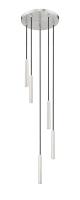 LED Chandelier by Z-Lite - Forest Collection, Brushed Nickel Finish - 919MP12-5R-BN-LED