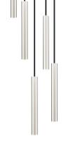 LED Chandelier by Z-Lite - Forest Collection, Brushed Nickel Finish - 919MP12-5R-BN-LED