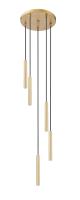 LED Chandelier by Z-Lite - Forest Collection, Modern Gold Finish - 919MP12-5R-MGLD-LED