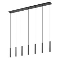 LED Linear Chandelier by Z-Lite - Forest Collection, Matte Black Finish - 919MP12-7L-MB-LED