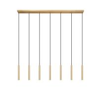 LED Linear Chandelier by Z-Lite - Forest Collection, Modern Gold Finish - 919MP12-7L-MGLD-LED