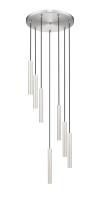 LED Chandelier by Z-Lite - Forest Collection, Brushed Nickel Finish - 919MP12-7R-BN-LED