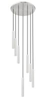 LED Chandelier by Z-Lite - Forest Collection, Brushed Nickel Finish - 919MP12-7R-BN-LED