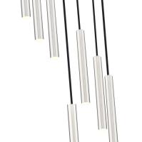LED Chandelier by Z-Lite - Forest Collection, Brushed Nickel Finish - 919MP12-7R-BN-LED