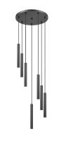 LED Chandelier by Z-Lite - Forest Collection, Matte Black Finish - 919MP12-7R-MB-LED