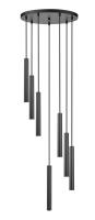 LED Chandelier by Z-Lite - Forest Collection, Matte Black Finish - 919MP12-7R-MB-LED
