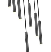 LED Chandelier by Z-Lite - Forest Collection, Matte Black Finish - 919MP12-7R-MB-LED