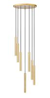 LED Chandelier by Z-Lite - Forest Collection, Modern Gold Finish - 919MP12-7R-MGLD-LED