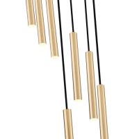 LED Chandelier by Z-Lite - Forest Collection, Modern Gold Finish - 919MP12-7R-MGLD-LED