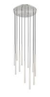 LED Chandelier by Z-Lite - Forest Collection, Brushed Nickel Finish - 919MP24-11R-BN-LED