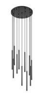 LED Chandelier by Z-Lite - Forest Collection, Matte Black Finish - 919MP24-11R-MB-LED