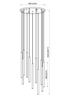 LED Chandelier by Z-Lite - Forest Collection, Modern Gold Finish - 919MP24-11R-MGLD-LED