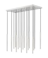 LED Linear Chandelier by Z-Lite - Forest Collection, Brushed Nickel Finish - 919MP24-17L-BN-LED