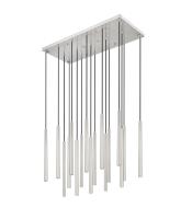 LED Linear Chandelier by Z-Lite - Forest Collection, Brushed Nickel Finish - 919MP24-17L-BN-LED