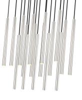 LED Linear Chandelier by Z-Lite - Forest Collection, Brushed Nickel Finish - 919MP24-17L-BN-LED
