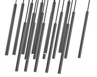 LED Linear Chandelier by Z-Lite - Forest Collection, Matte Black Finish - 919MP24-17L-MB-LED