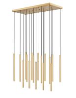 LED Linear Chandelier by Z-Lite - Forest Collection, Modern Gold Finish - 919MP24-17L-MGLD-LED