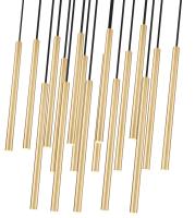 LED Linear Chandelier by Z-Lite - Forest Collection, Modern Gold Finish - 919MP24-17L-MGLD-LED