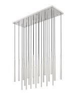 LED Linear Chandelier by Z-Lite - Forest Collection, Brushed Nickel Finish - 919MP24-23L-BN-LED