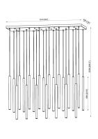 LED Linear Chandelier by Z-Lite - Forest Collection, Matte Black Finish - 919MP24-23L-MB-LED