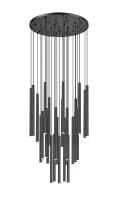 LED Chandelier by Z-Lite - Forest Collection, Matte Black Finish - 919MP24-27R-MB-LED