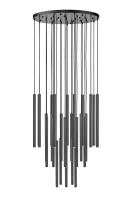 LED Chandelier by Z-Lite - Forest Collection, Matte Black Finish - 919MP24-27R-MB-LED