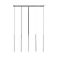 LED Linear Chandelier by Z-Lite - Forest Collection, Brushed Nickel Finish - 919MP24-5L-BN-LED