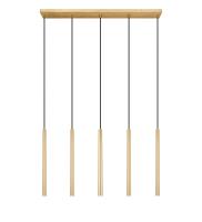 LED Linear Chandelier by Z-Lite - Forest Collection, Modern Gold Finish - 919MP24-5L-MGLD-LED