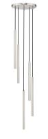 LED Chandelier by Z-Lite - Forest Collection, Brushed Nickel Finish - 919MP24-5R-BN-LED