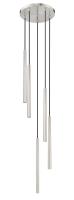 LED Chandelier by Z-Lite - Forest Collection, Brushed Nickel Finish - 919MP24-5R-BN-LED