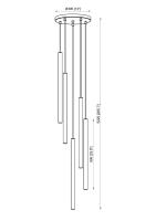LED Chandelier by Z-Lite - Forest Collection, Brushed Nickel Finish - 919MP24-5R-BN-LED
