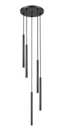 LED Chandelier by Z-Lite - Forest Collection, Matte Black Finish - 919MP24-5R-MB-LED