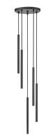 LED Chandelier by Z-Lite - Forest Collection, Matte Black Finish - 919MP24-5R-MB-LED