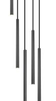 LED Chandelier by Z-Lite - Forest Collection, Matte Black Finish - 919MP24-5R-MB-LED