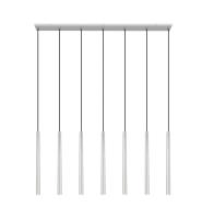 LED Linear Chandelier by Z-Lite - Forest Collection, Brushed Nickel Finish - 919MP24-7L-BN-LED