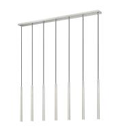LED Linear Chandelier by Z-Lite - Forest Collection, Brushed Nickel Finish - 919MP24-7L-BN-LED