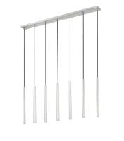 LED Linear Chandelier by Z-Lite - Forest Collection, Brushed Nickel Finish - 919MP24-7L-BN-LED