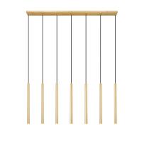 LED Linear Chandelier by Z-Lite - Forest Collection, Modern Gold Finish - 919MP24-7L-MGLD-LED