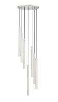 LED Chandelier by Z-Lite - Forest Collection, Brushed Nickel Finish - 919MP24-7R-BN-LED