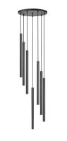 LED Chandelier by Z-Lite - Forest Collection, Matte Black Finish - 919MP24-7R-MB-LED