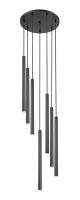 LED Chandelier by Z-Lite - Forest Collection, Matte Black Finish - 919MP24-7R-MB-LED