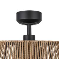 24"Ceiling Fan by Kuzco Lighting - Isla Collection, Matte Black/Braided Rope Finish - CF41424-MB/BR-5CCT