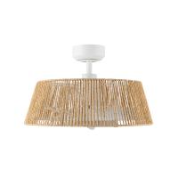 24"Ceiling Fan by Kuzco Lighting - Isla Collection, White/Braided Rope Finish - CF41424-WH/BR-5CCT